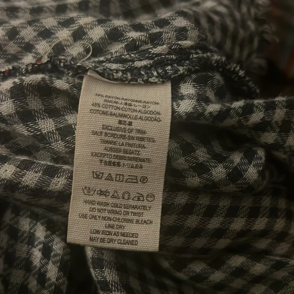 Free People Plaid Oversized Pleated Button Up Long Sleeve Top Come On Over XS - Picture 10 of 11